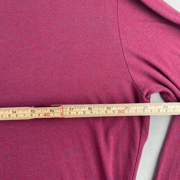 American Apparel Hoodie Mens L Burgundy Tri-Blend Lightweight Soft Long Sleeve - Picture 4 of 7